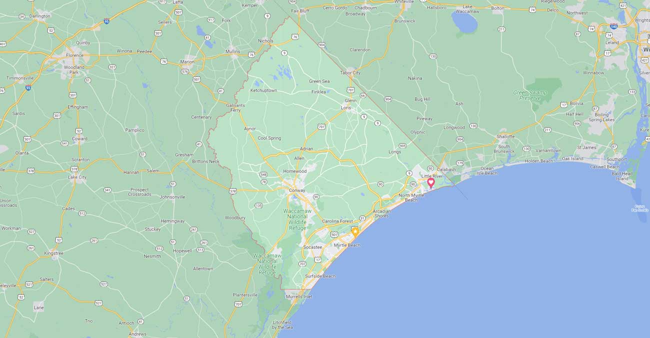Horry County South Carolina Map