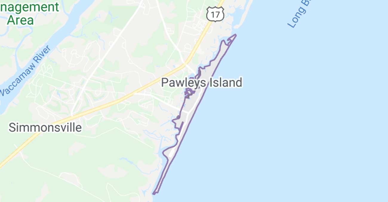 Pawleys Island South Carolina 29585 Map