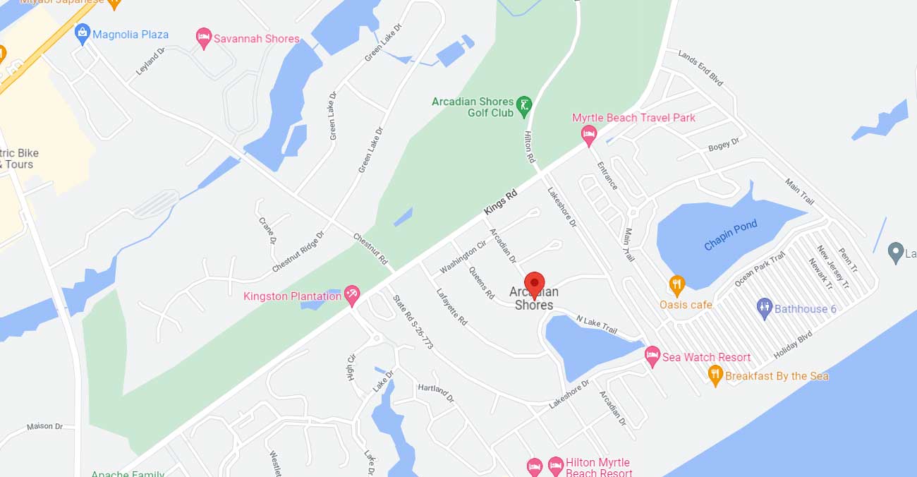 Arcadian Shores South Carolina Map